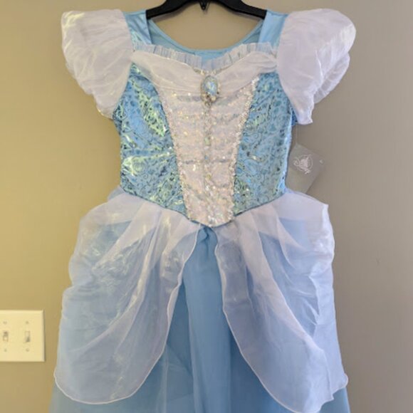 Disney Princess Cinderella Costume Cosplay Dress Gown Girls Size XL NEW - Picture 1 of 5